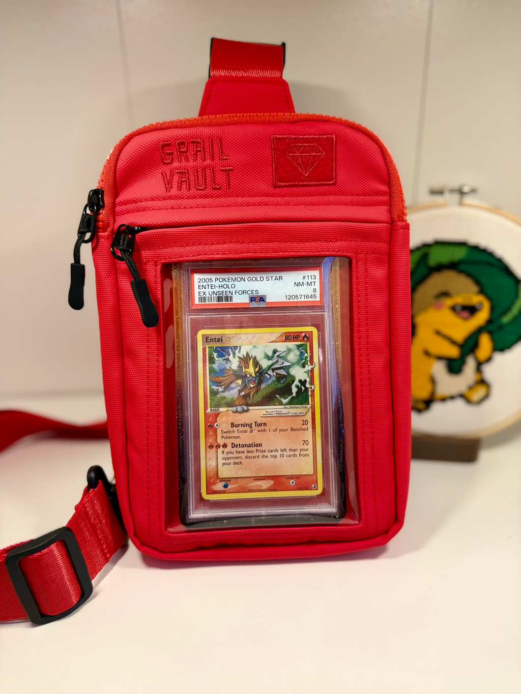 Grail Vault™  Graded Card Display Sling Bag (*Pre Order*, Late August Ship Date)