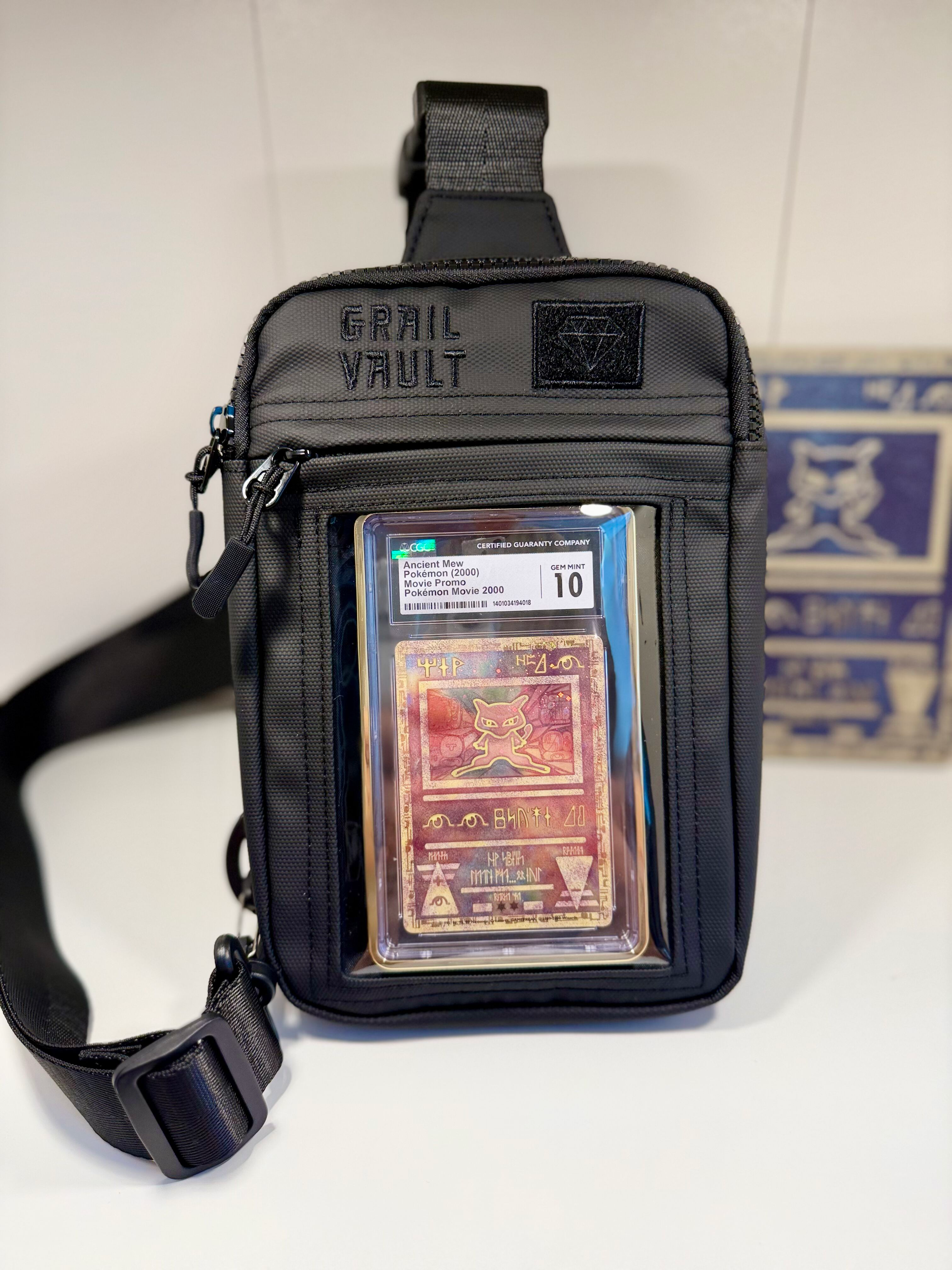 Grail Vault™  Graded Card Display Sling Bag (*Pre Order*, Late August Ship Date)